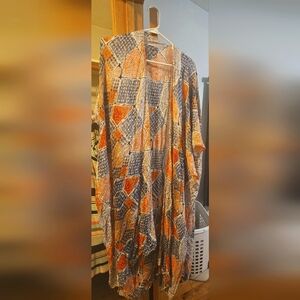 Colorful Geometric Patterned Kimono